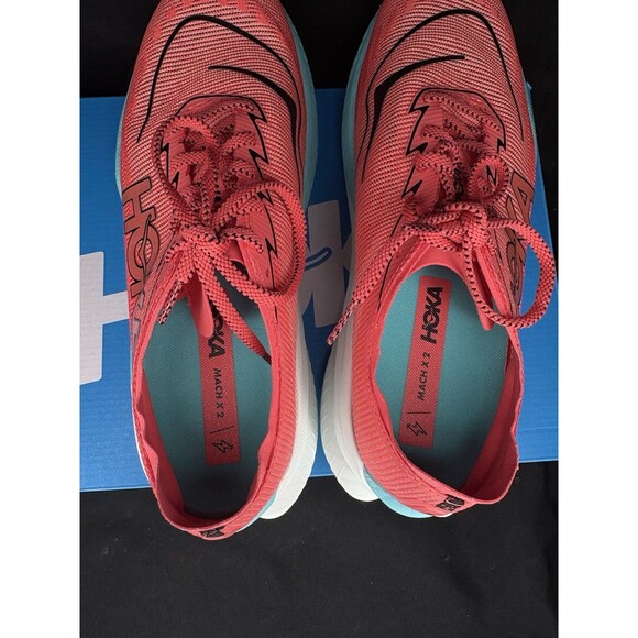 Hoka One One Mach X 2 1155119-GFRT Grapefruit Coral Red Blue Men’s Size 11.5D main image 7